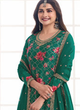 Green Colour Functional wear Salwar Suit Looking Graceful